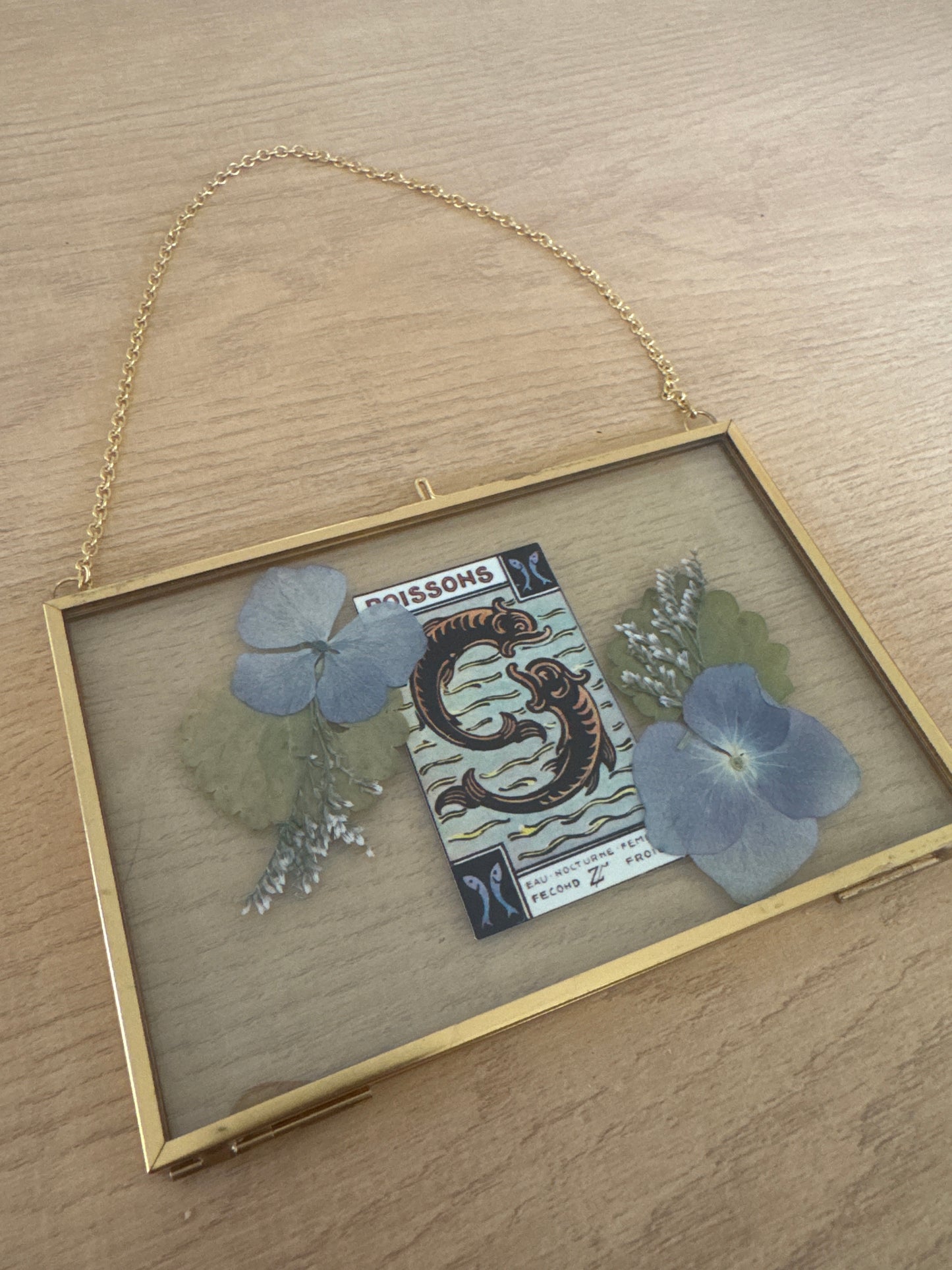 Pisces Sign Glass Frame