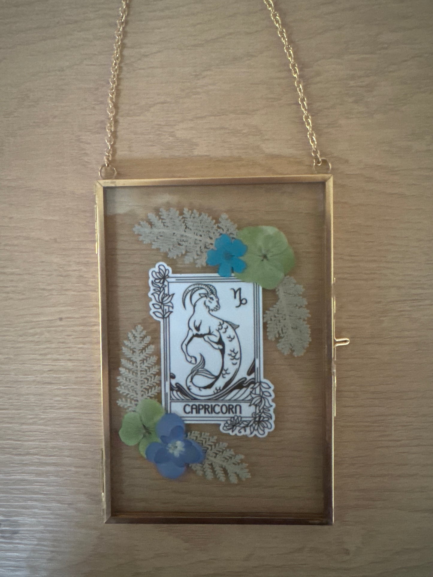 Capricorn Sign Glass Frame