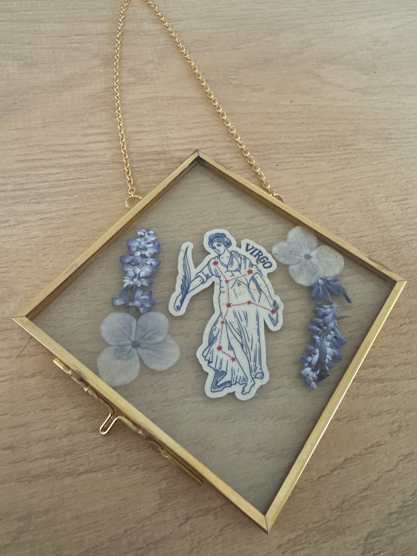 Virgo Sign Glass Frame