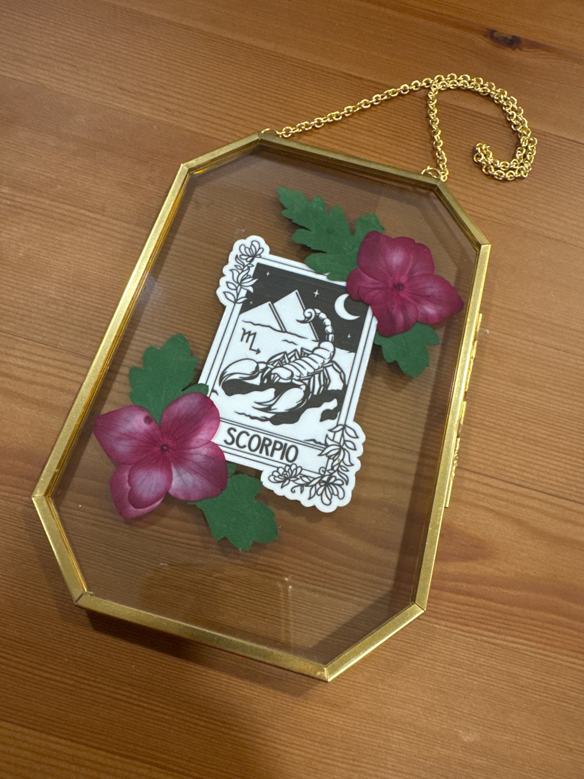 Scorpio Zodiac Birth Sign Glass Frame