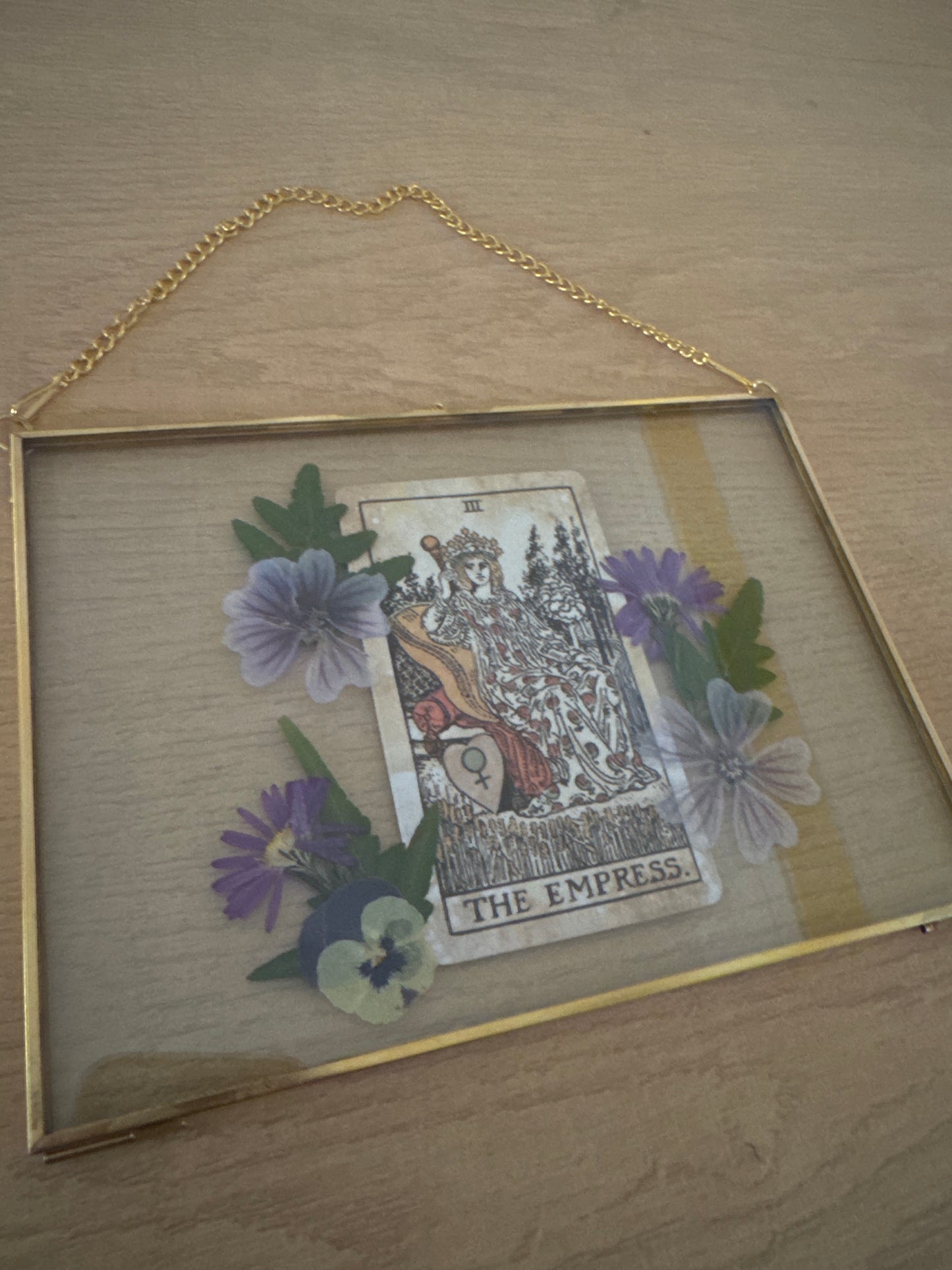 The Empress Tarot Hanging Glass Frame