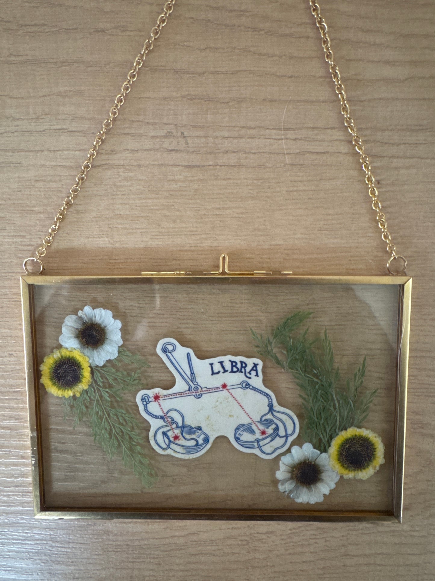 Libra Sign Glass Frame