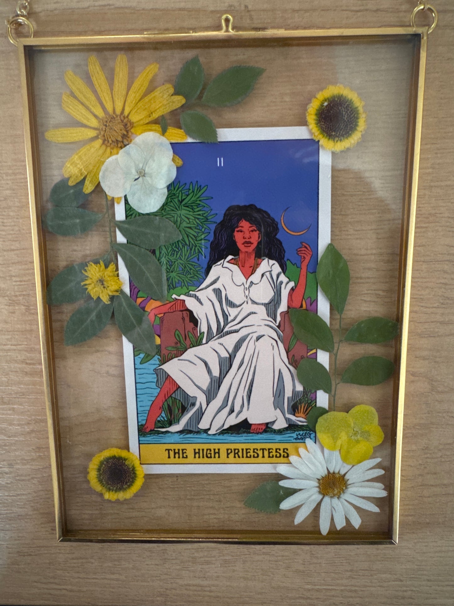 "The High Priestess" Tarot Hanging Glass Frame