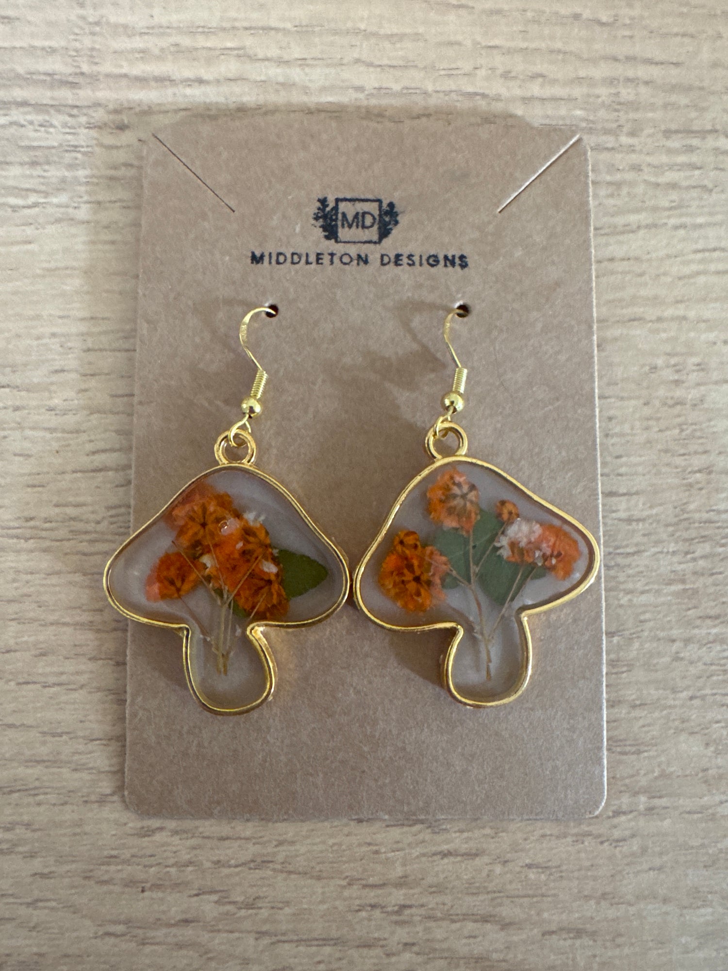 Pressed Flower Resin Earrings