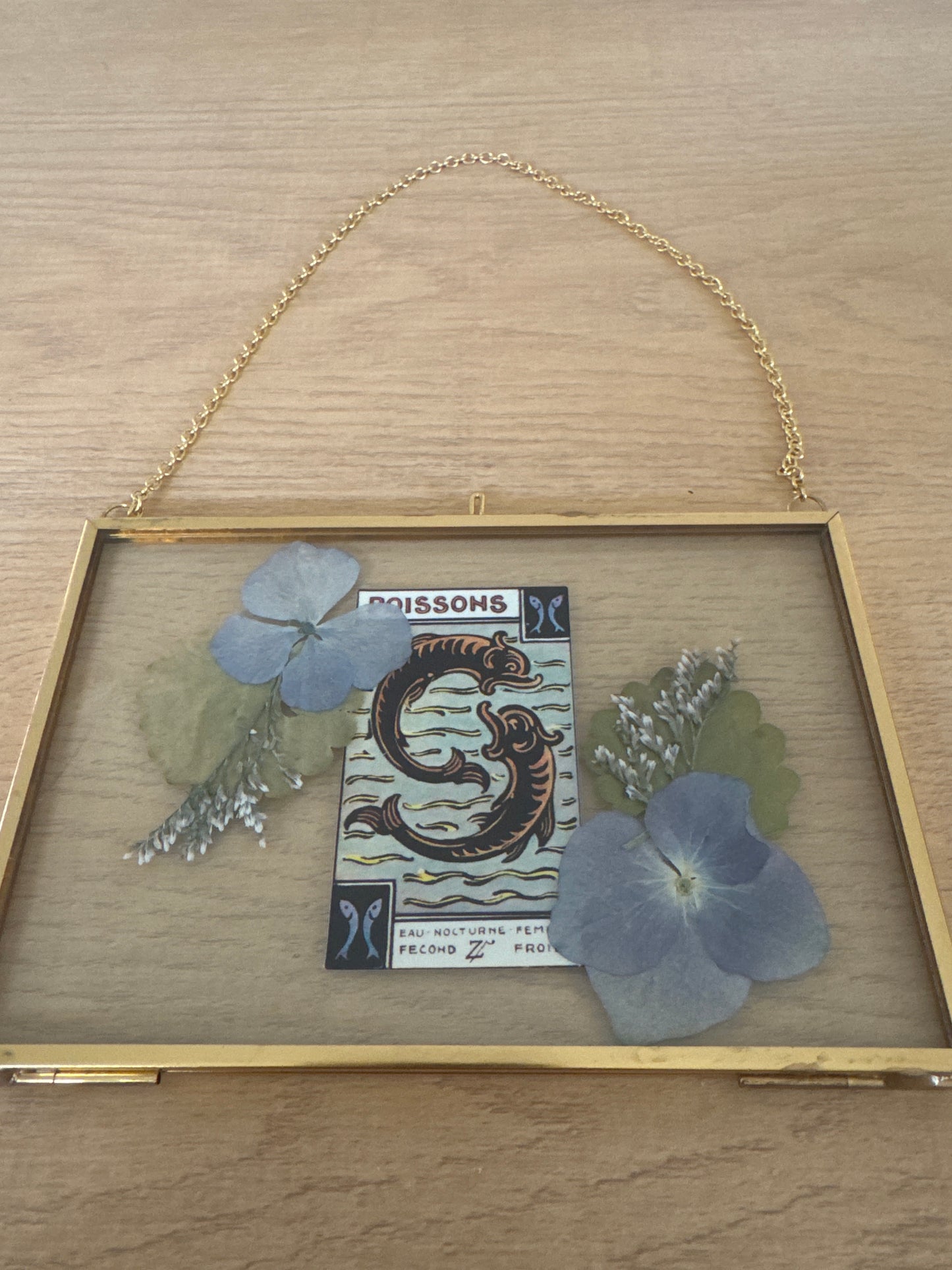 Pisces Sign Glass Frame