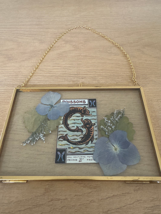 Pisces Sign Glass Frame