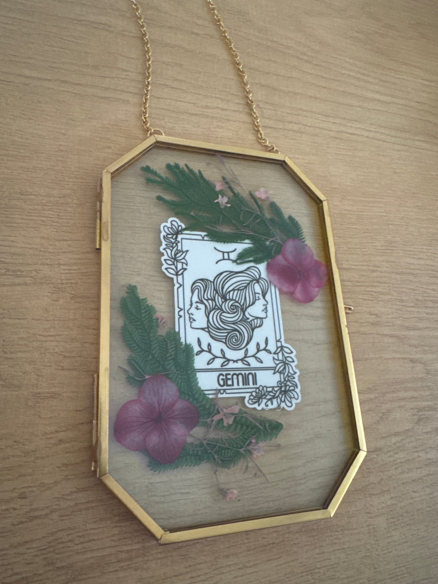 Gemini Sign Glass Frame