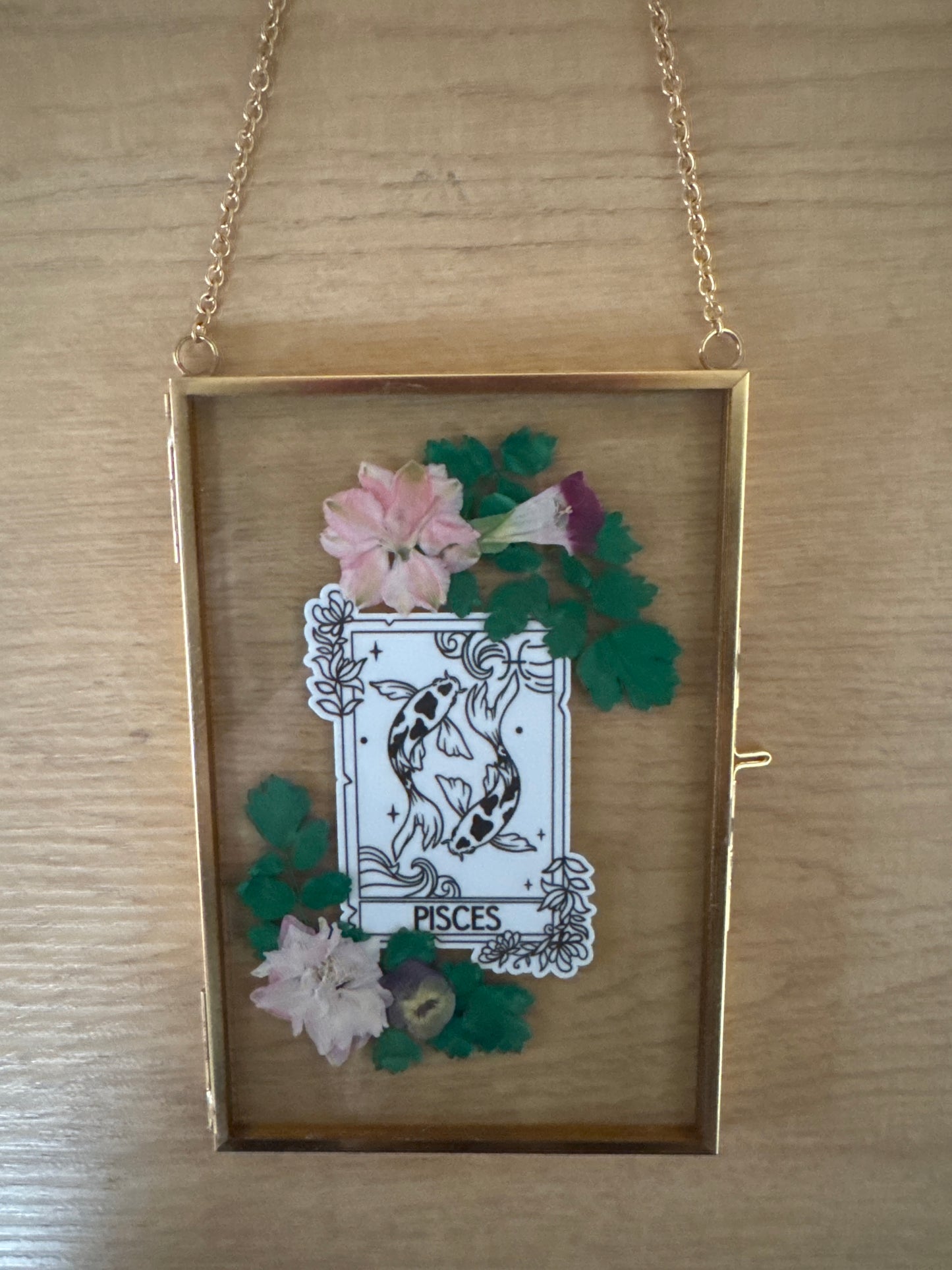 Pisces Sign Glass Frame
