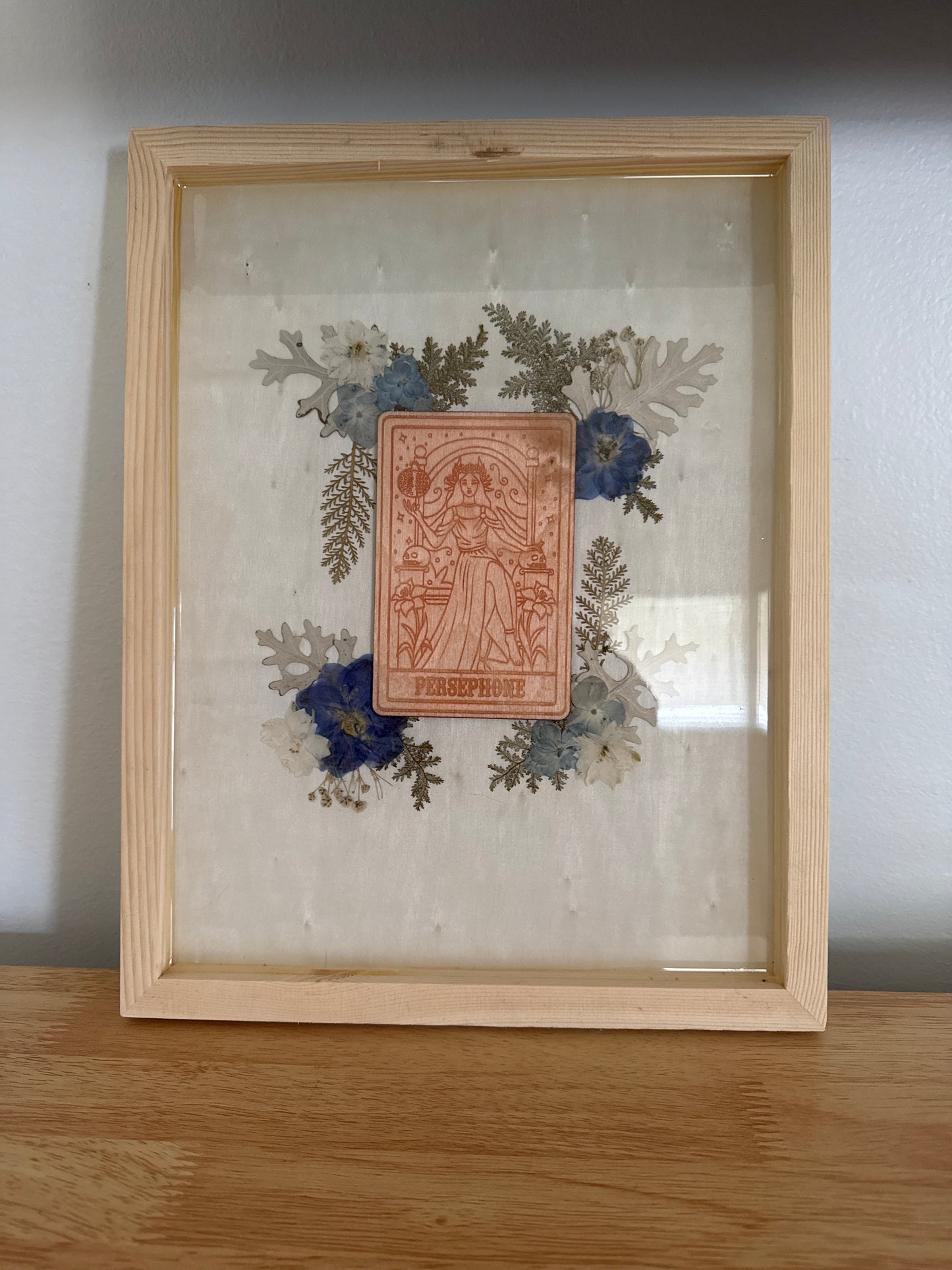 Persephone Pressed Flower Resin Art Piece