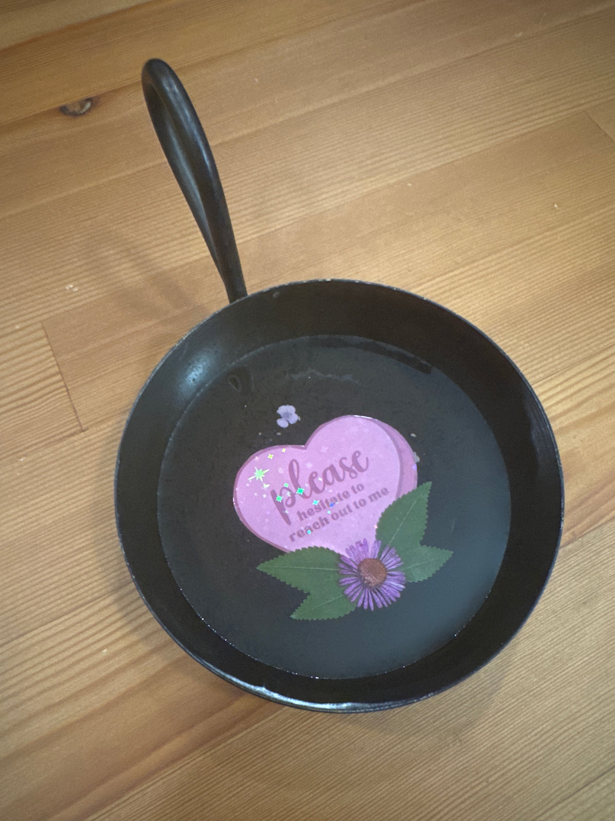 “Please Hesitate to Reach Out to Me” Cast Iron Candle Holder