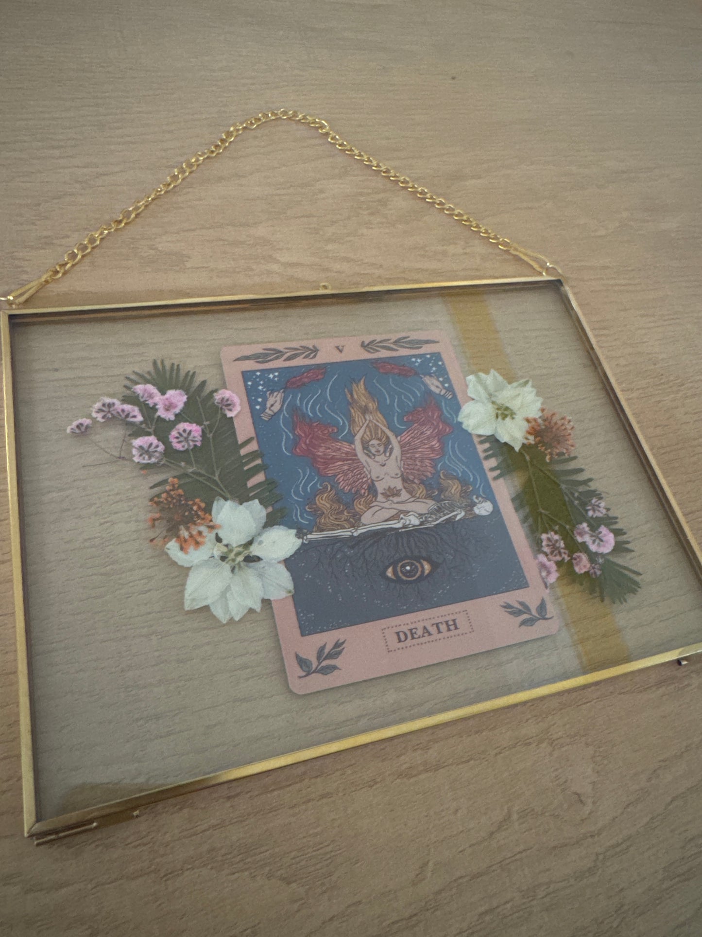 "Death" Tarot Hanging Glass Frame