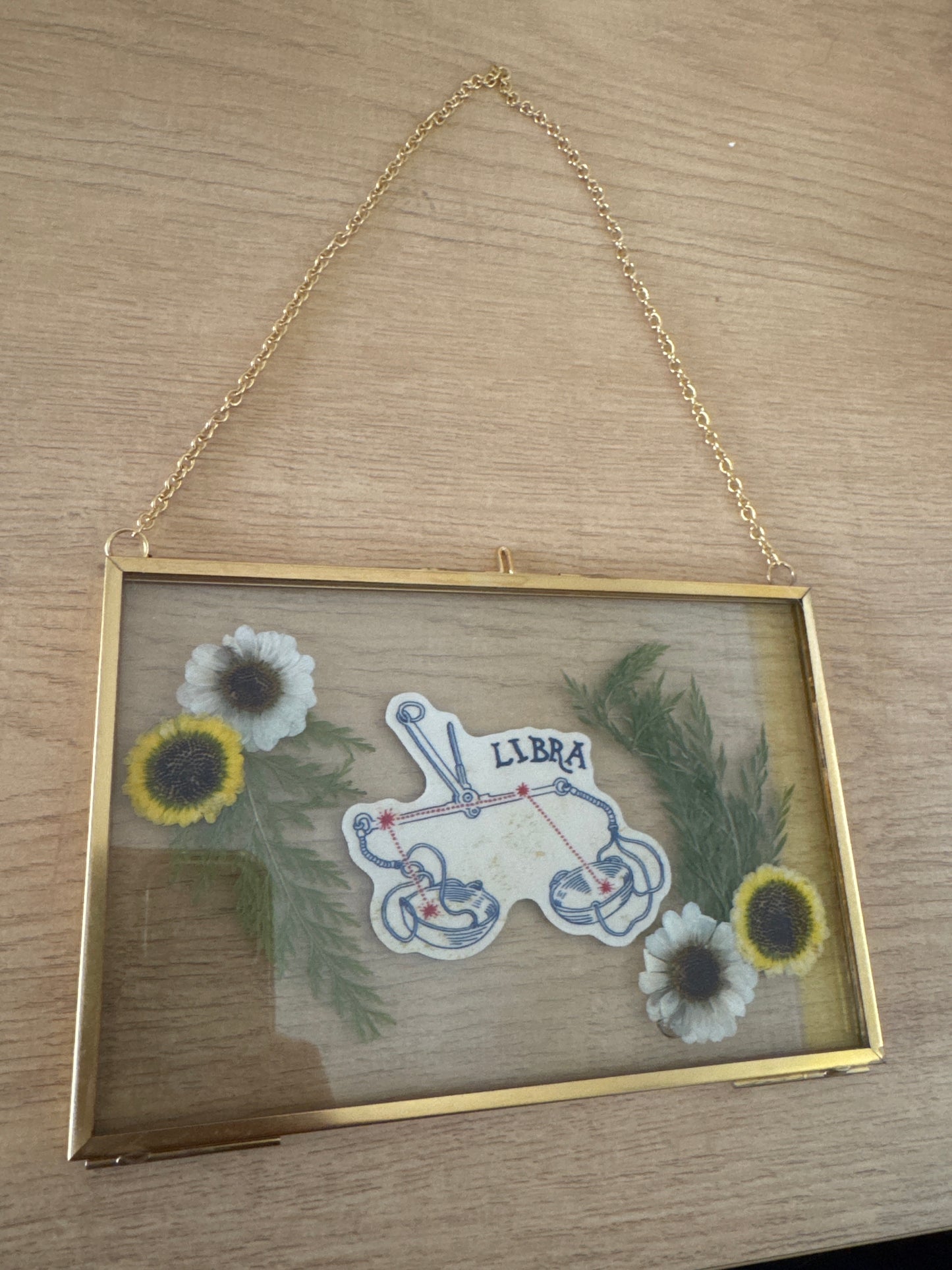 Libra Sign Glass Frame