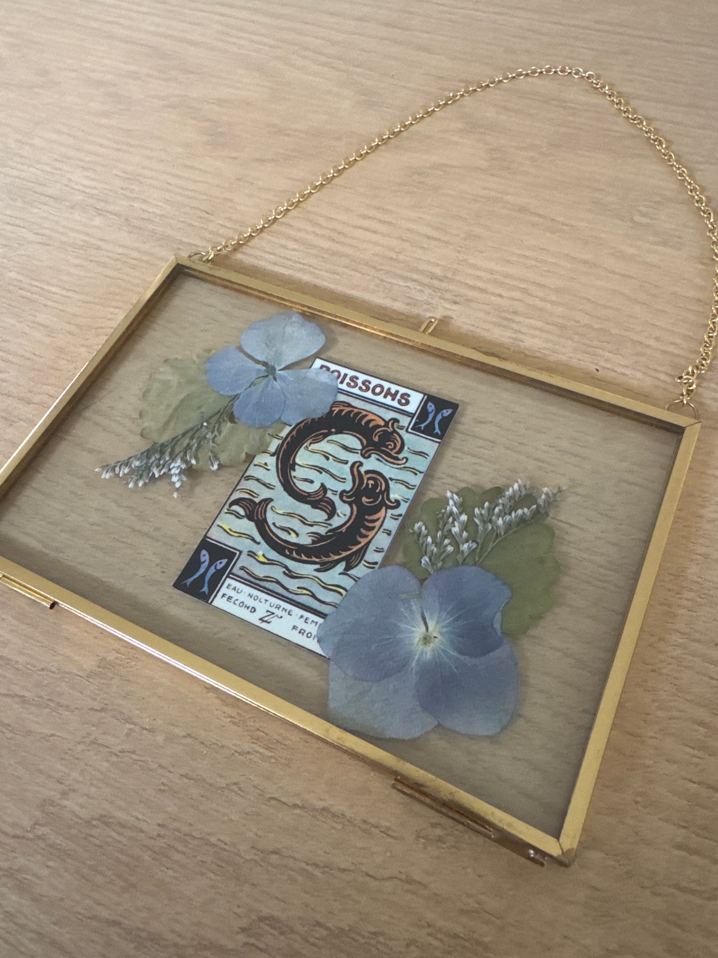 Pisces Sign Glass Frame