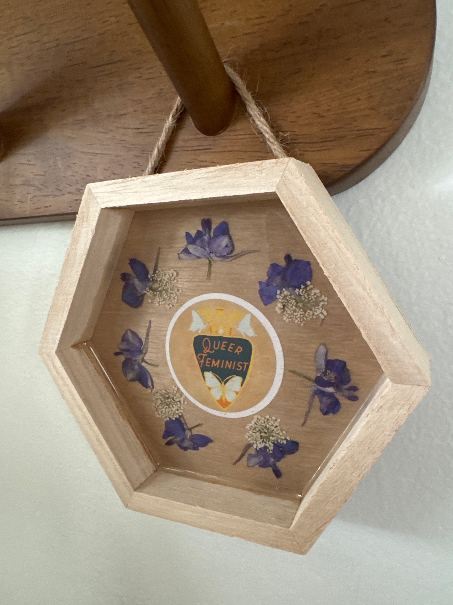 “Queer Feminist” Wood Frame