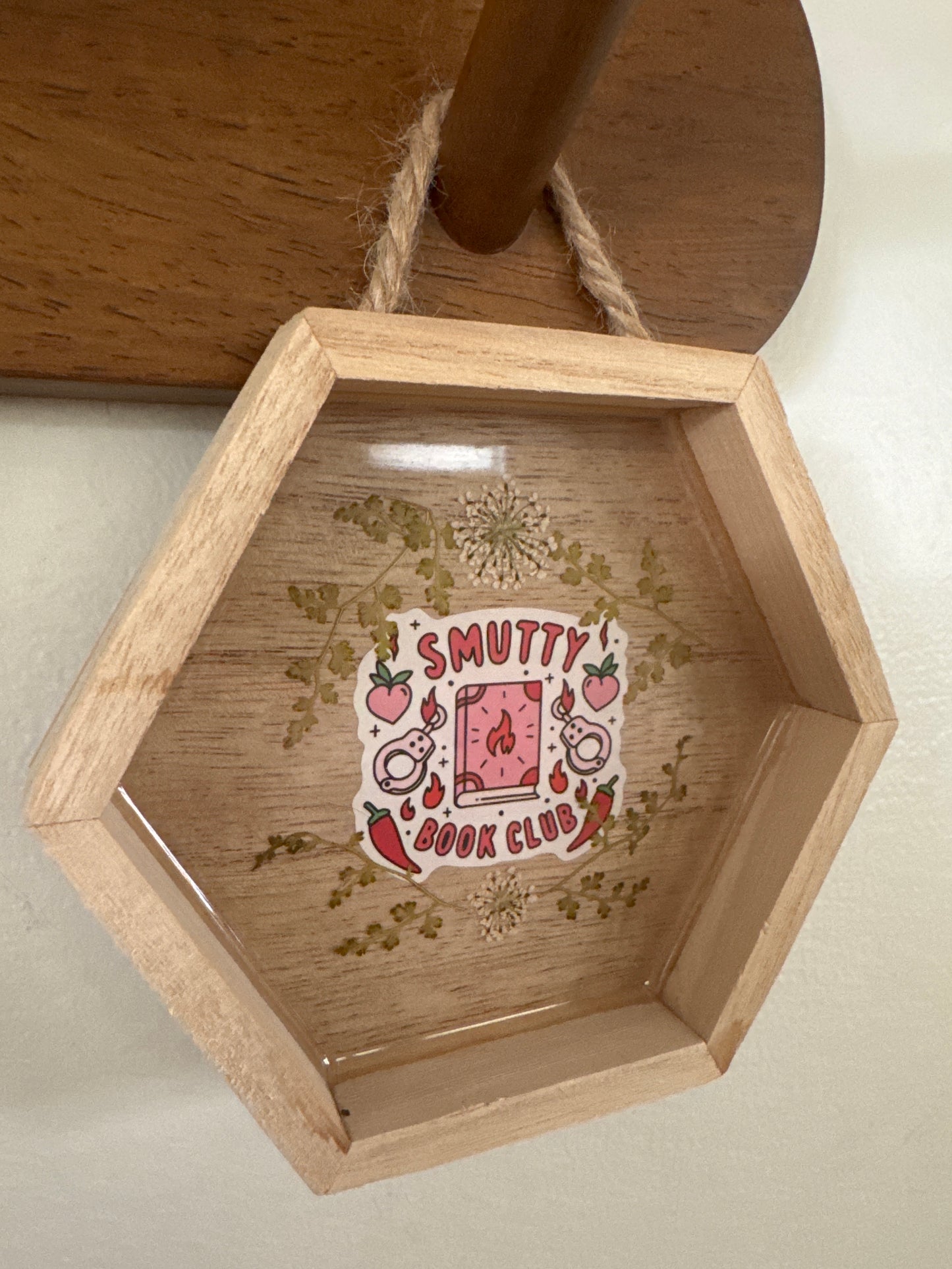 “Smutty Book Club” Wood Frame