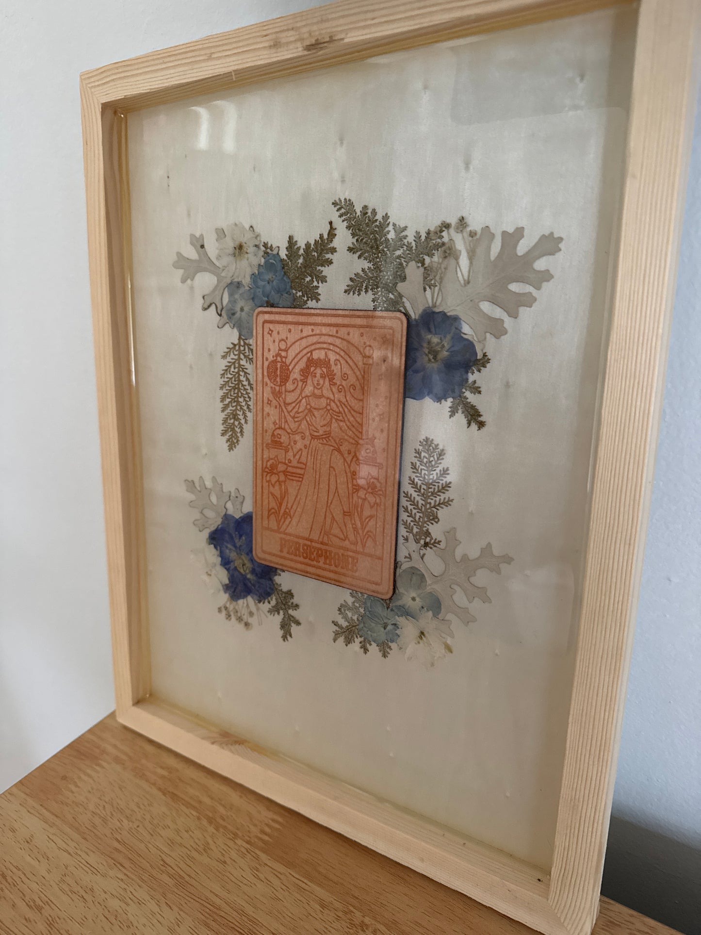 Persephone Pressed Flower Resin Art Piece