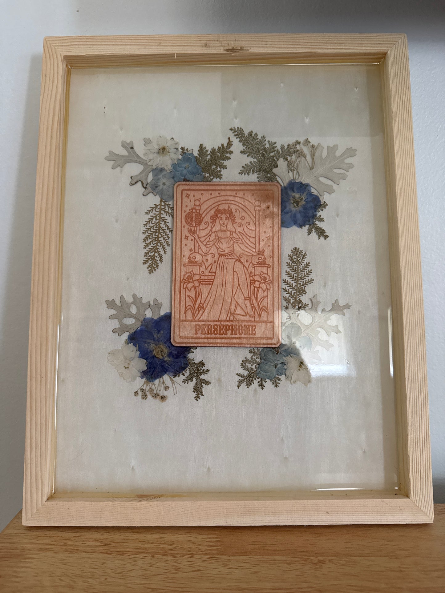 Persephone Pressed Flower Resin Art Piece