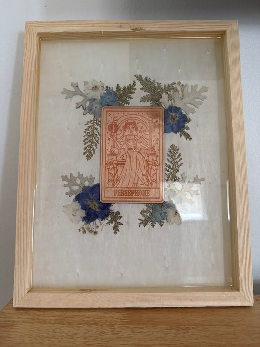 Persephone Pressed Flower Resin Art Piece