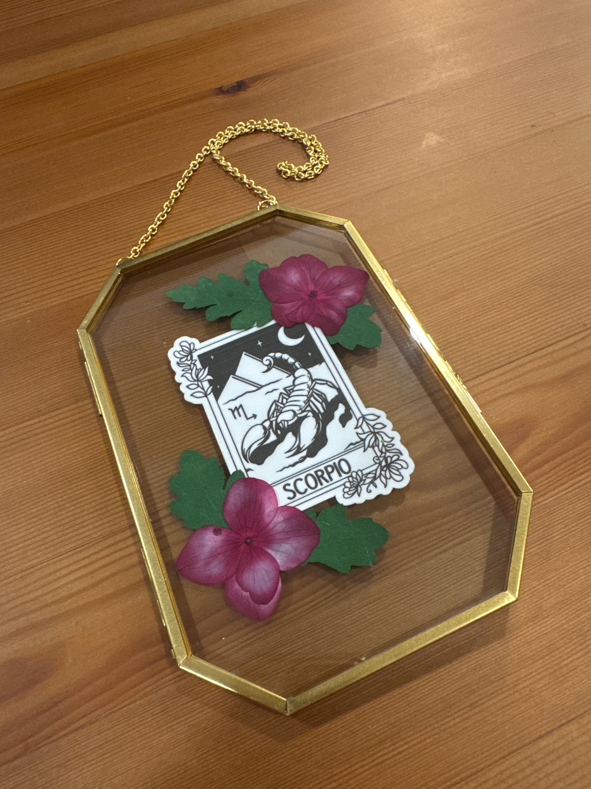 Scorpio Zodiac Birth Sign Glass Frame