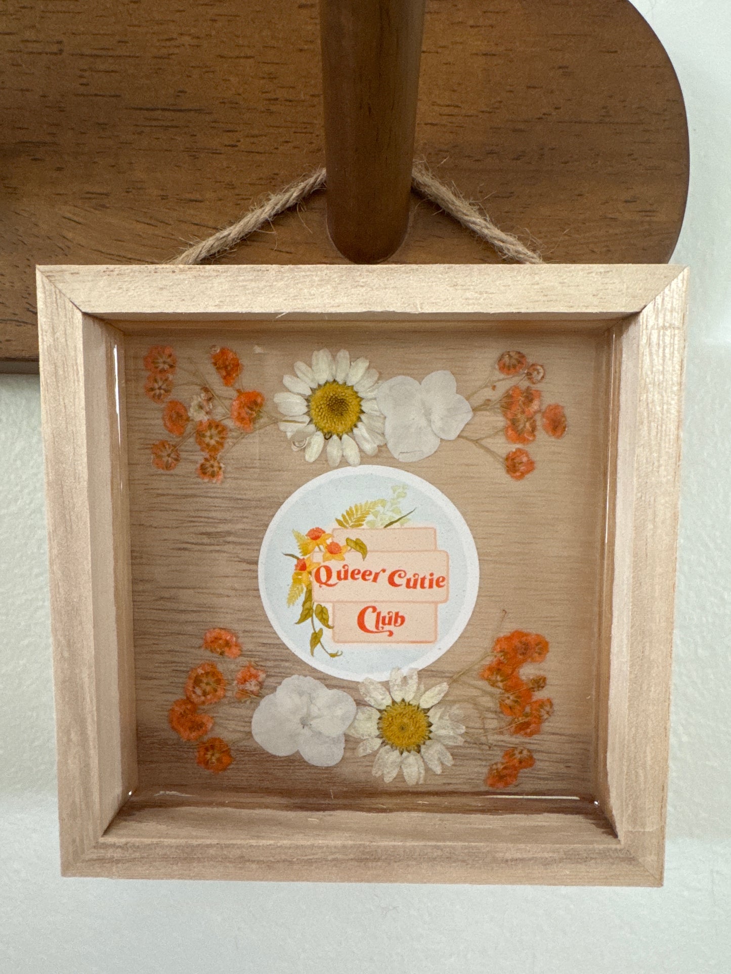 “Queer Cutie Club” Wood Frame