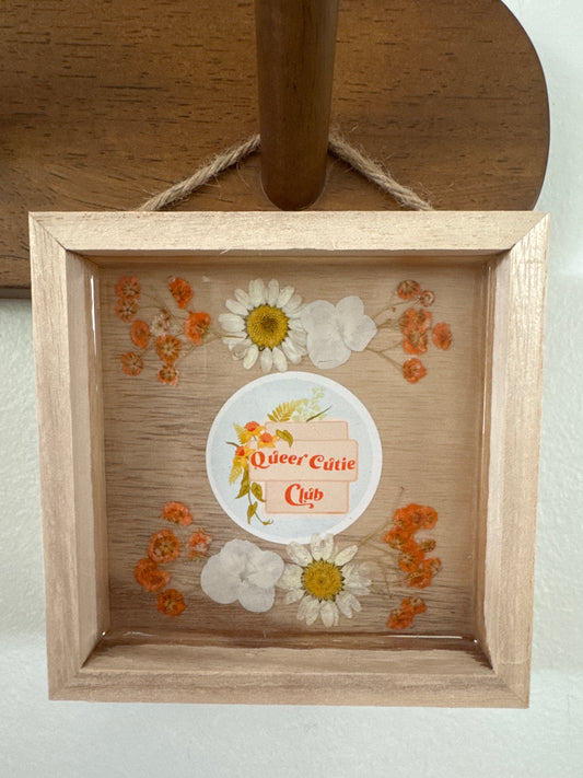 “Queer Cutie Club” Wood Frame