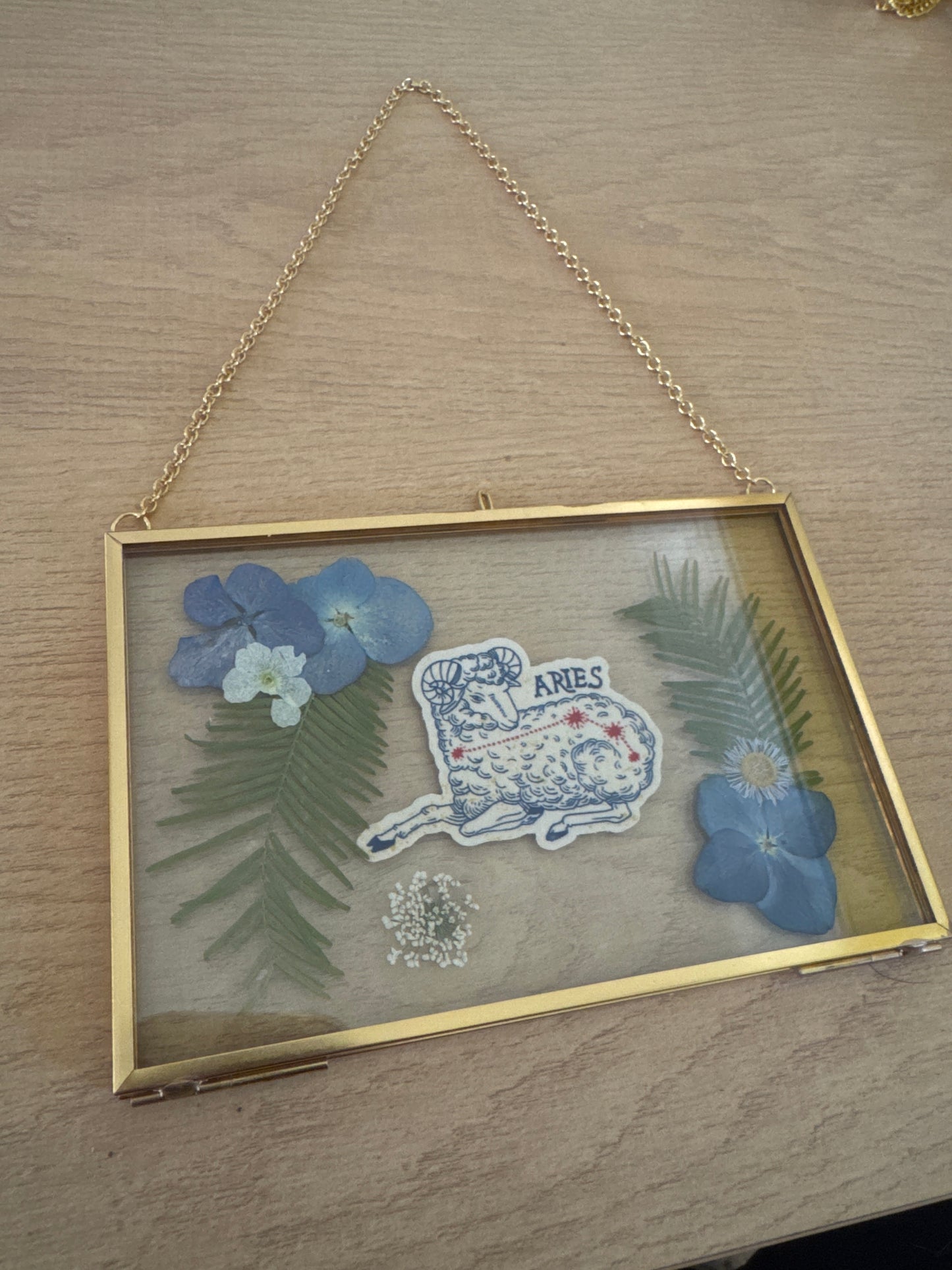 Aries Sign Glass Frame