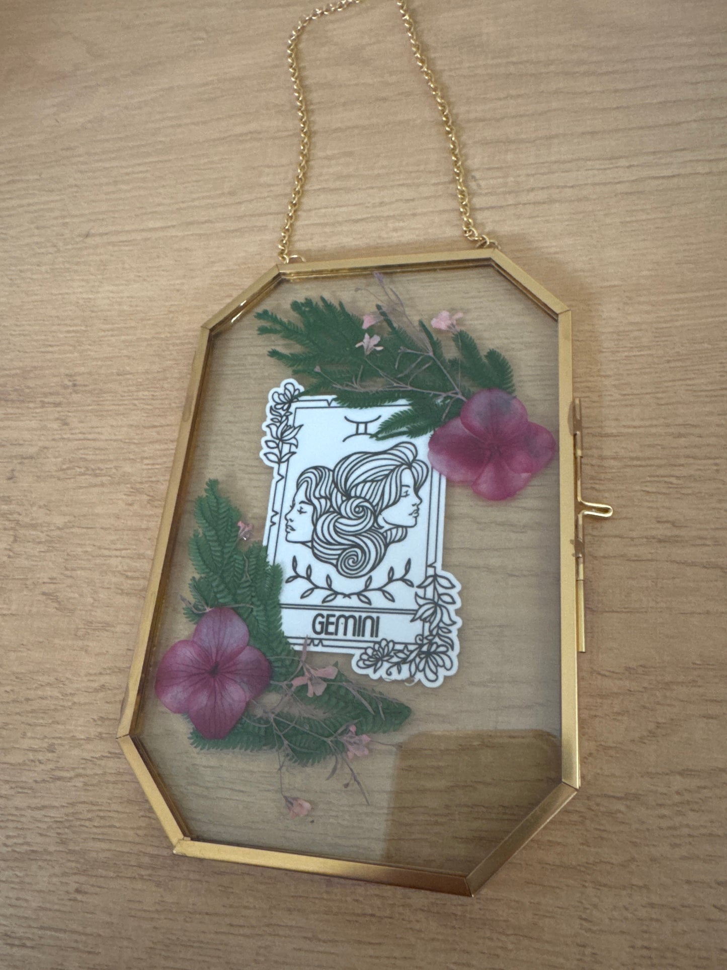 Gemini Sign Glass Frame