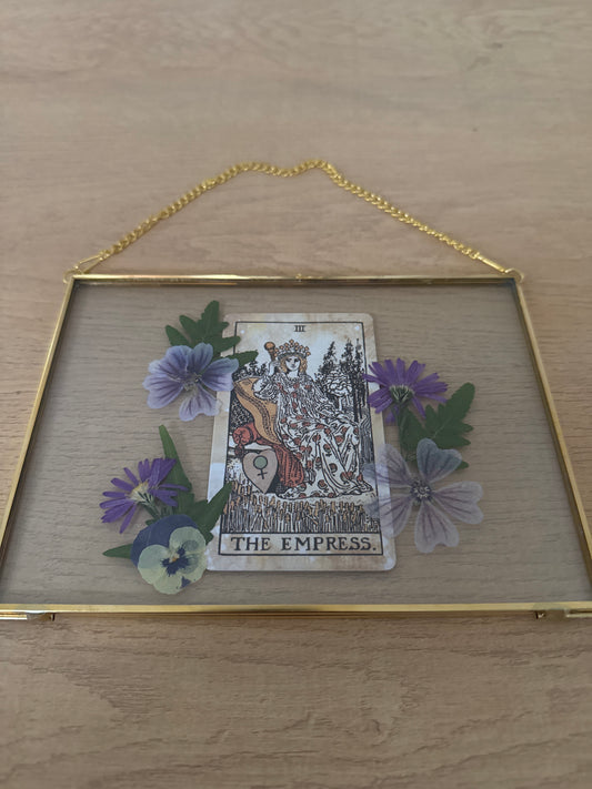 The Empress Tarot Hanging Glass Frame