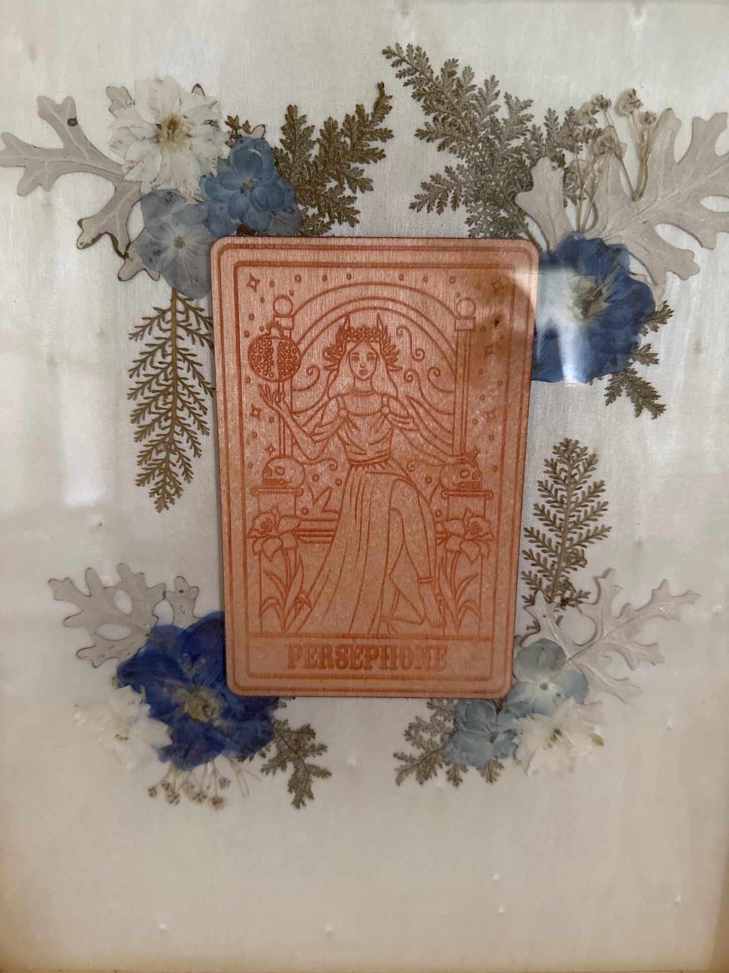Persephone Pressed Flower Resin Art Piece