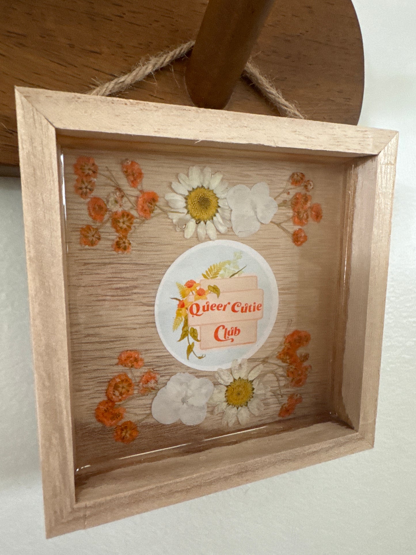 “Queer Cutie Club” Wood Frame