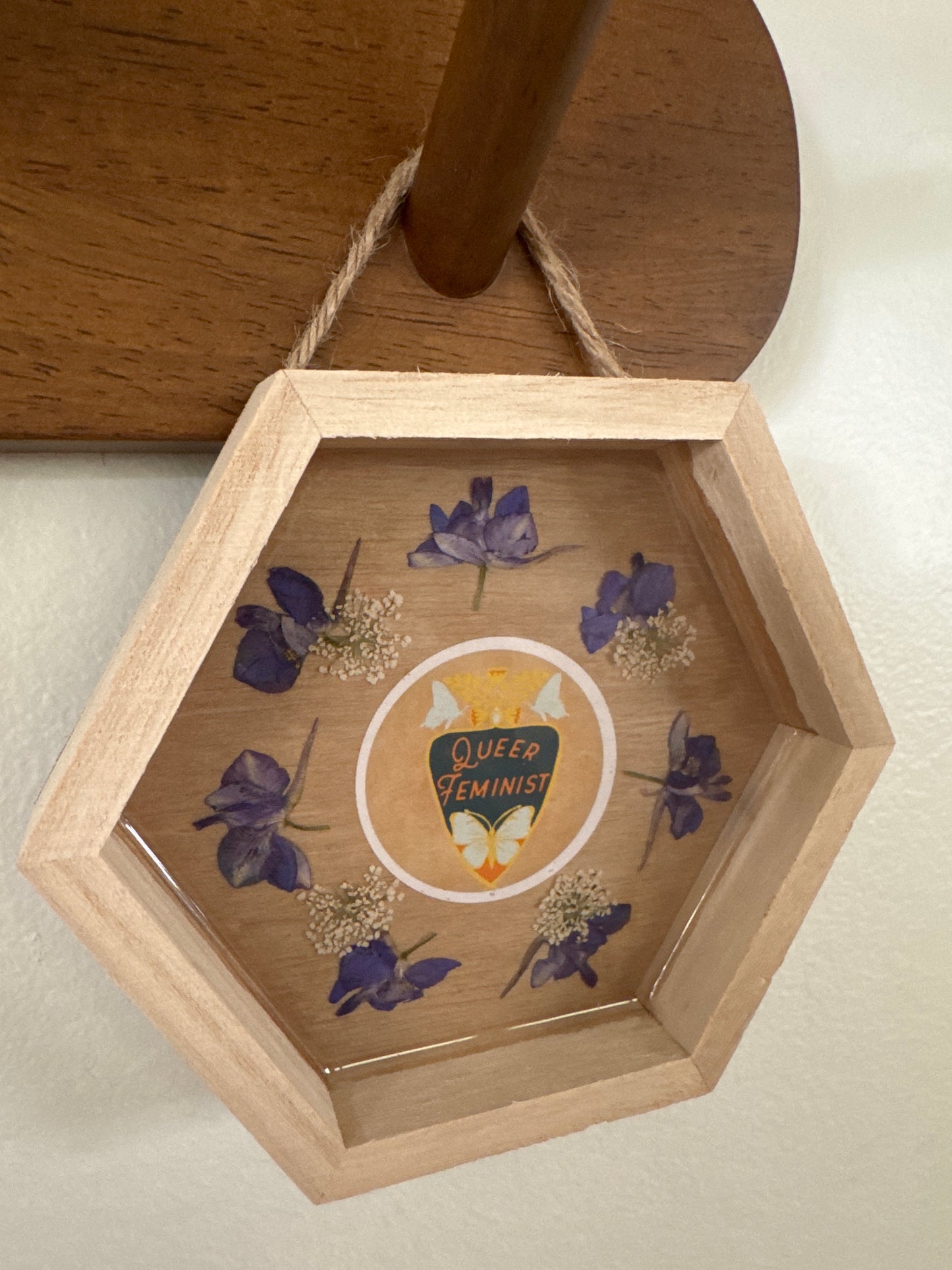 “Queer Feminist” Wood Frame