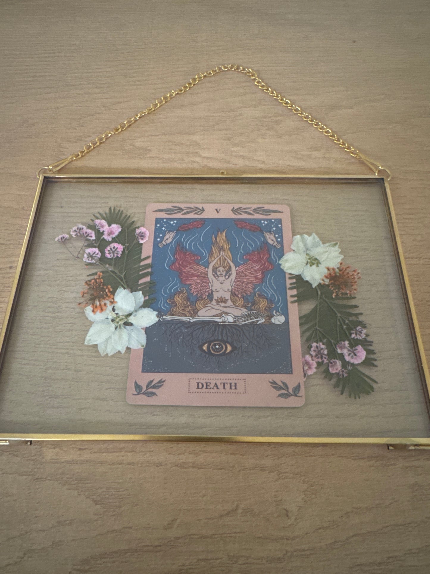"Death" Tarot Hanging Glass Frame