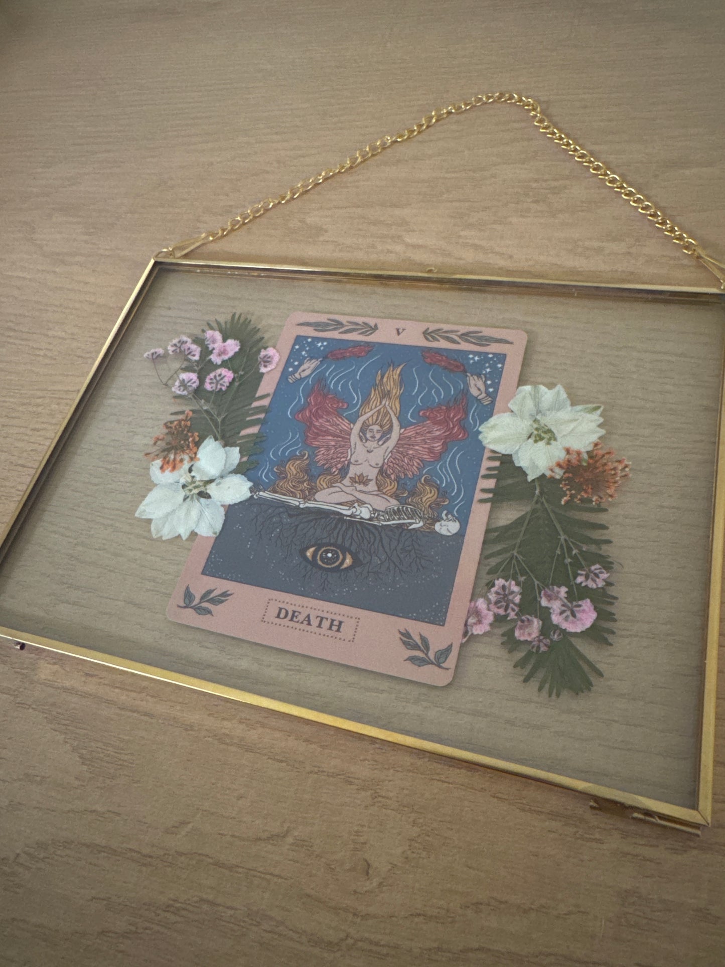 "Death" Tarot Hanging Glass Frame