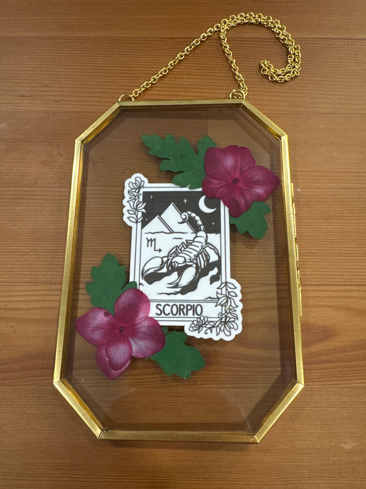 Scorpio Zodiac Birth Sign Glass Frame