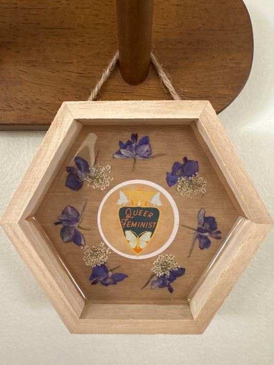 “Queer Feminist” Wood Frame