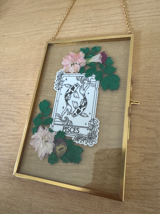 Pisces Sign Glass Frame