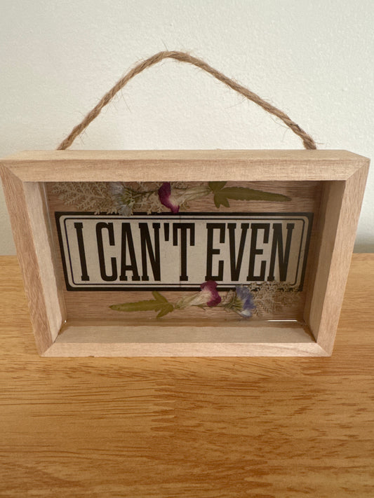 “I Can’t Even” Wood Frame