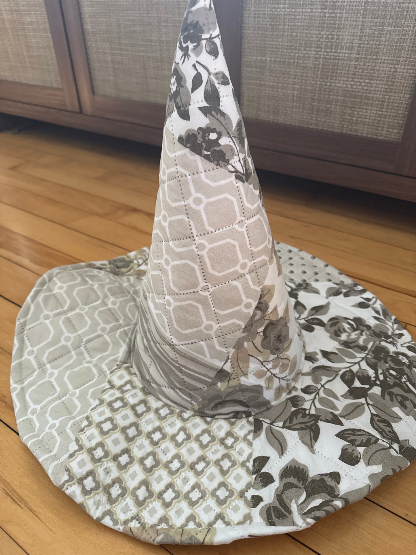 Earth Tones Quilted Witch Hat 22-23”
