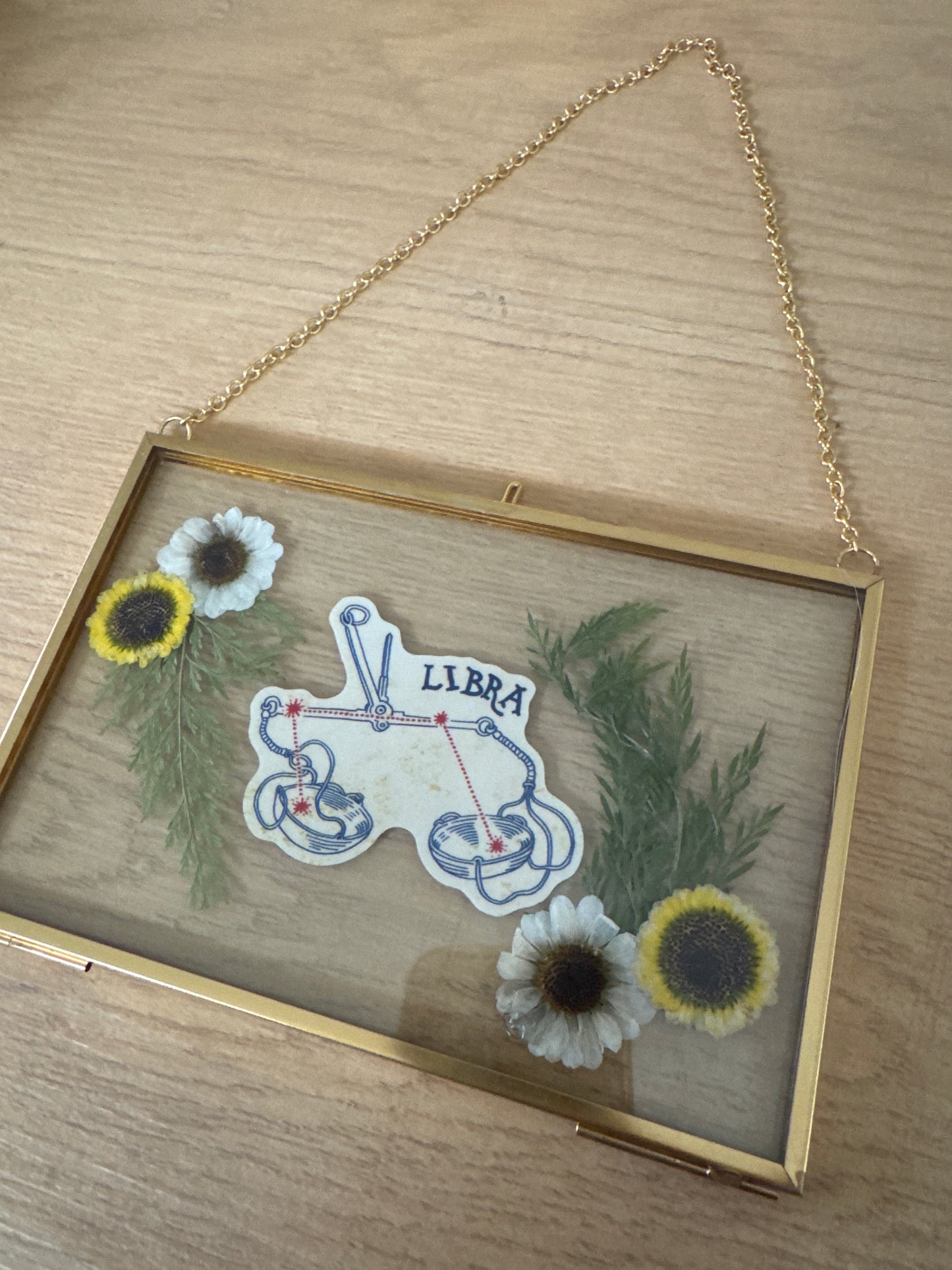 Libra Sign Glass Frame