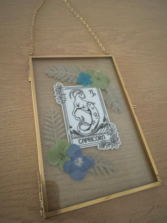 Capricorn Sign Glass Frame