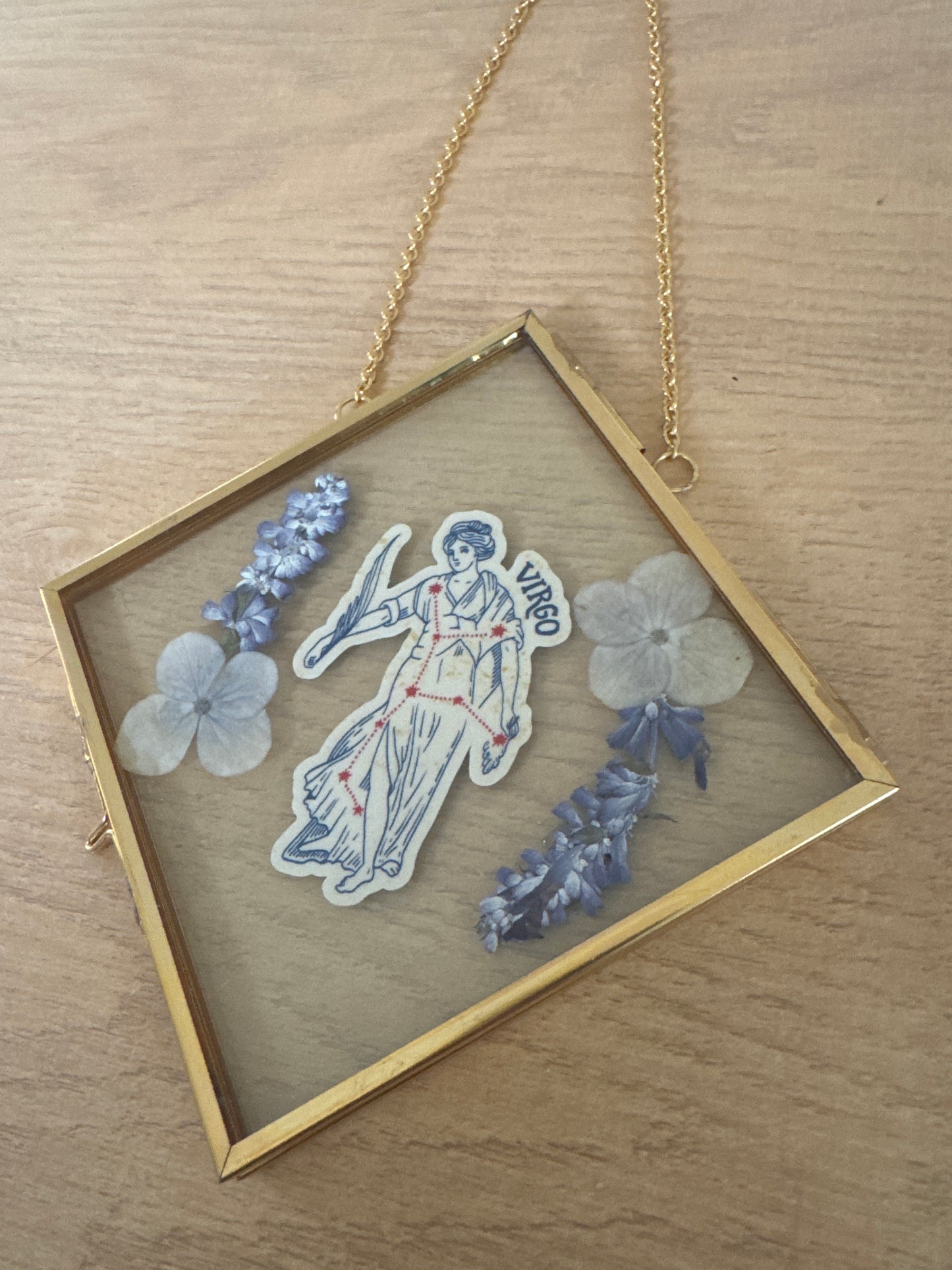 Virgo Sign Glass Frame