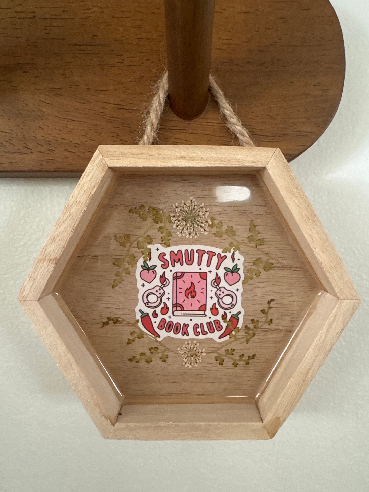 “Smutty Book Club” Wood Frame
