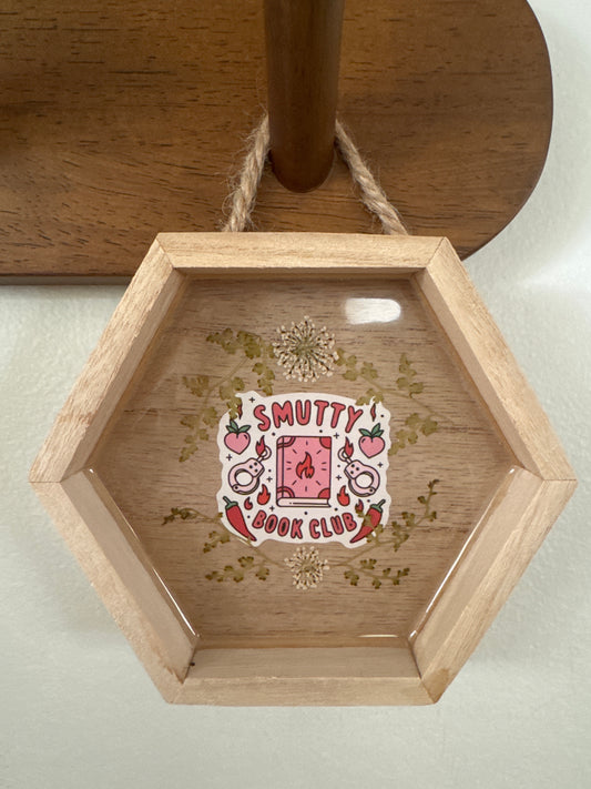 “Smutty Book Club” Wood Frame