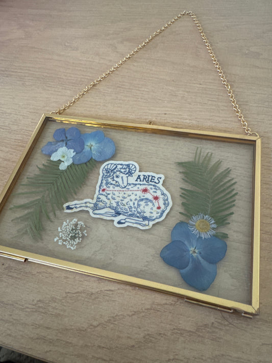 Aries Sign Glass Frame