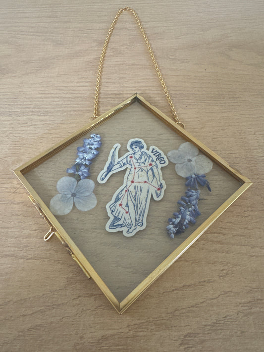 Virgo Sign Glass Frame