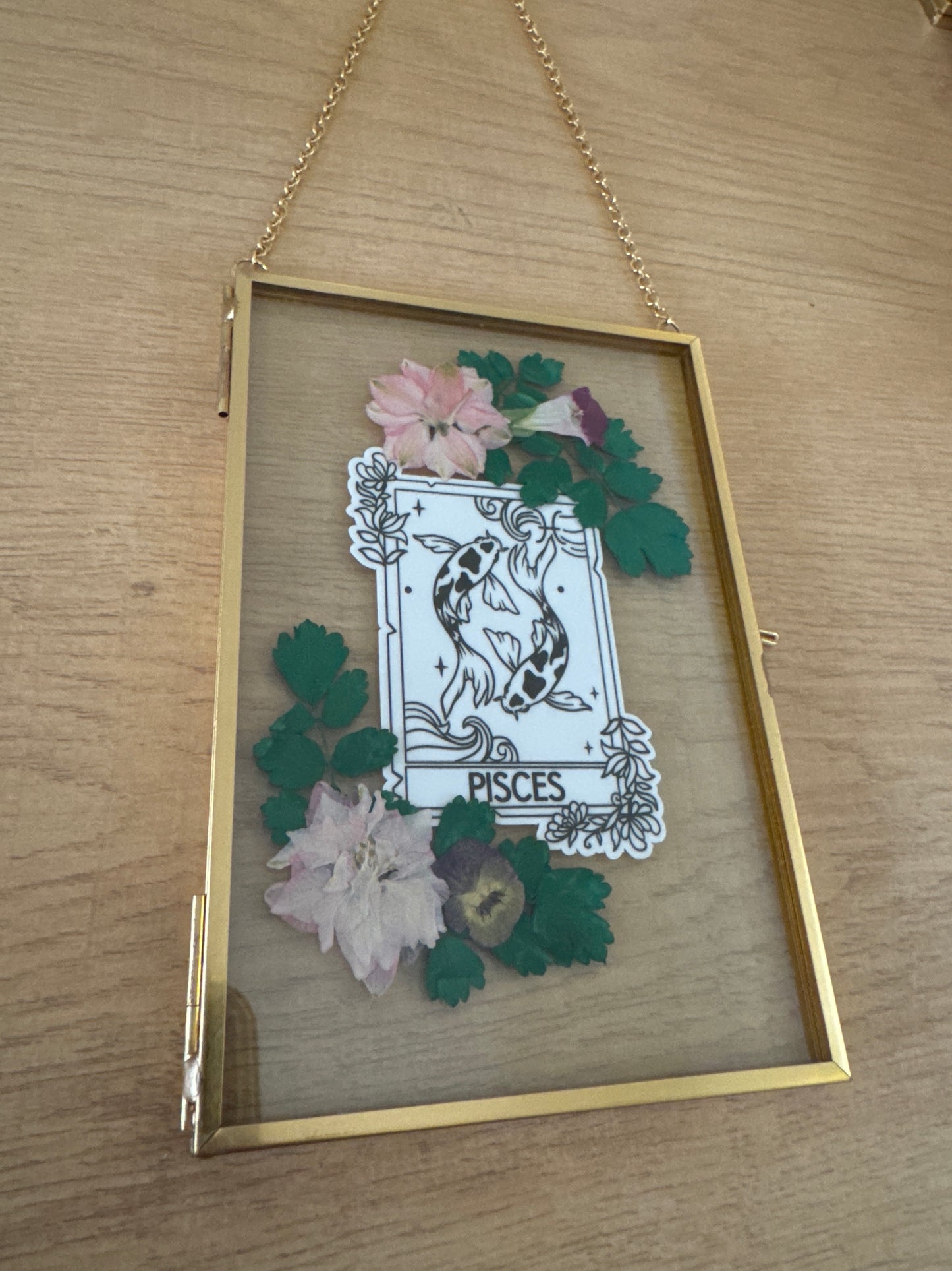 Pisces Sign Glass Frame