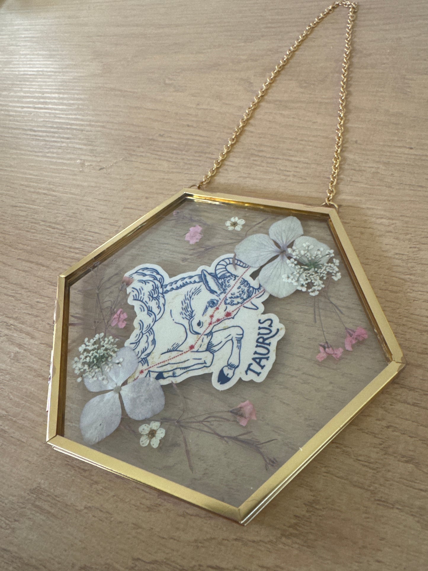 Taurus Sign Glass Frame