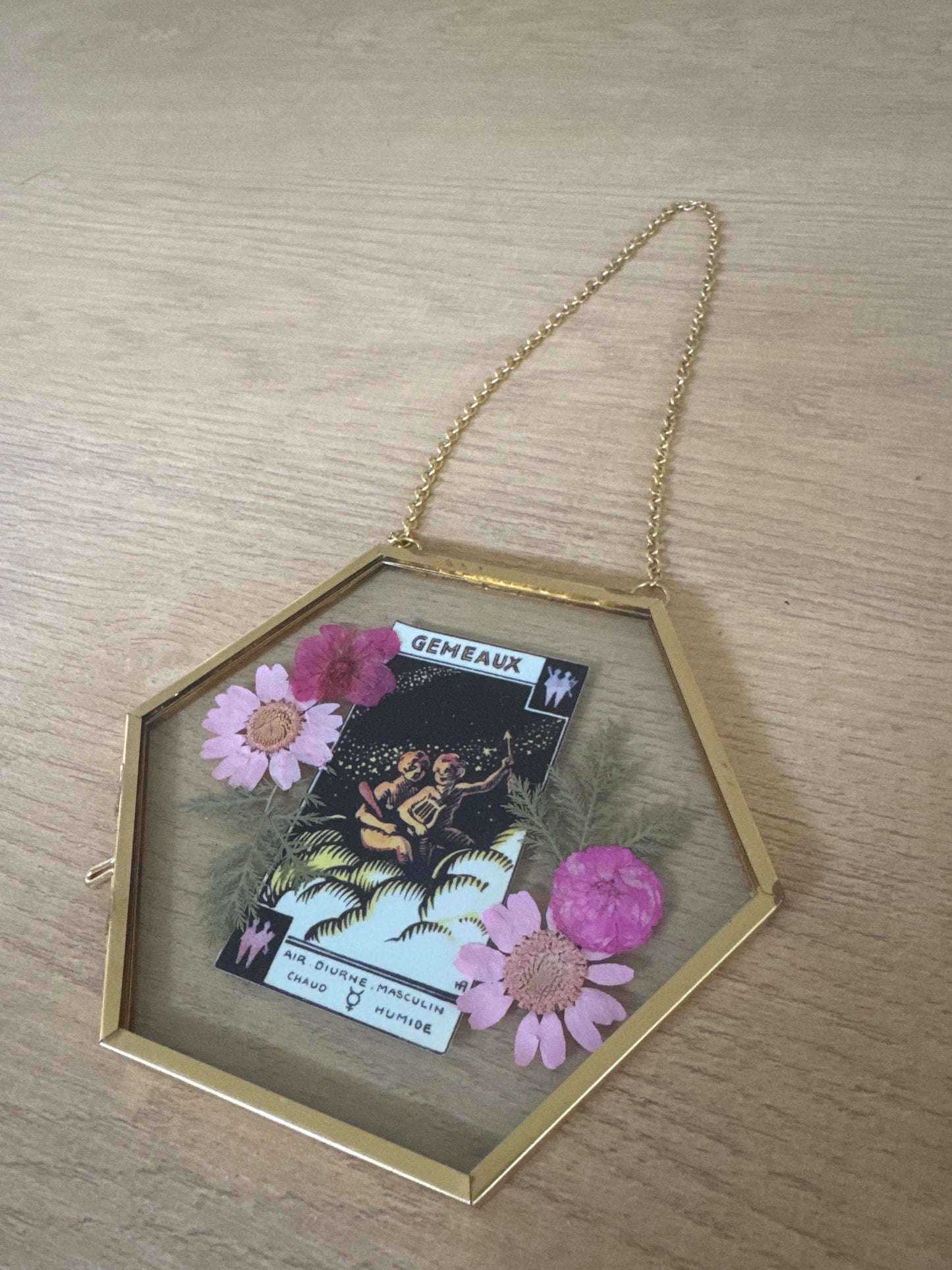 Gemini Sign Glass Frame