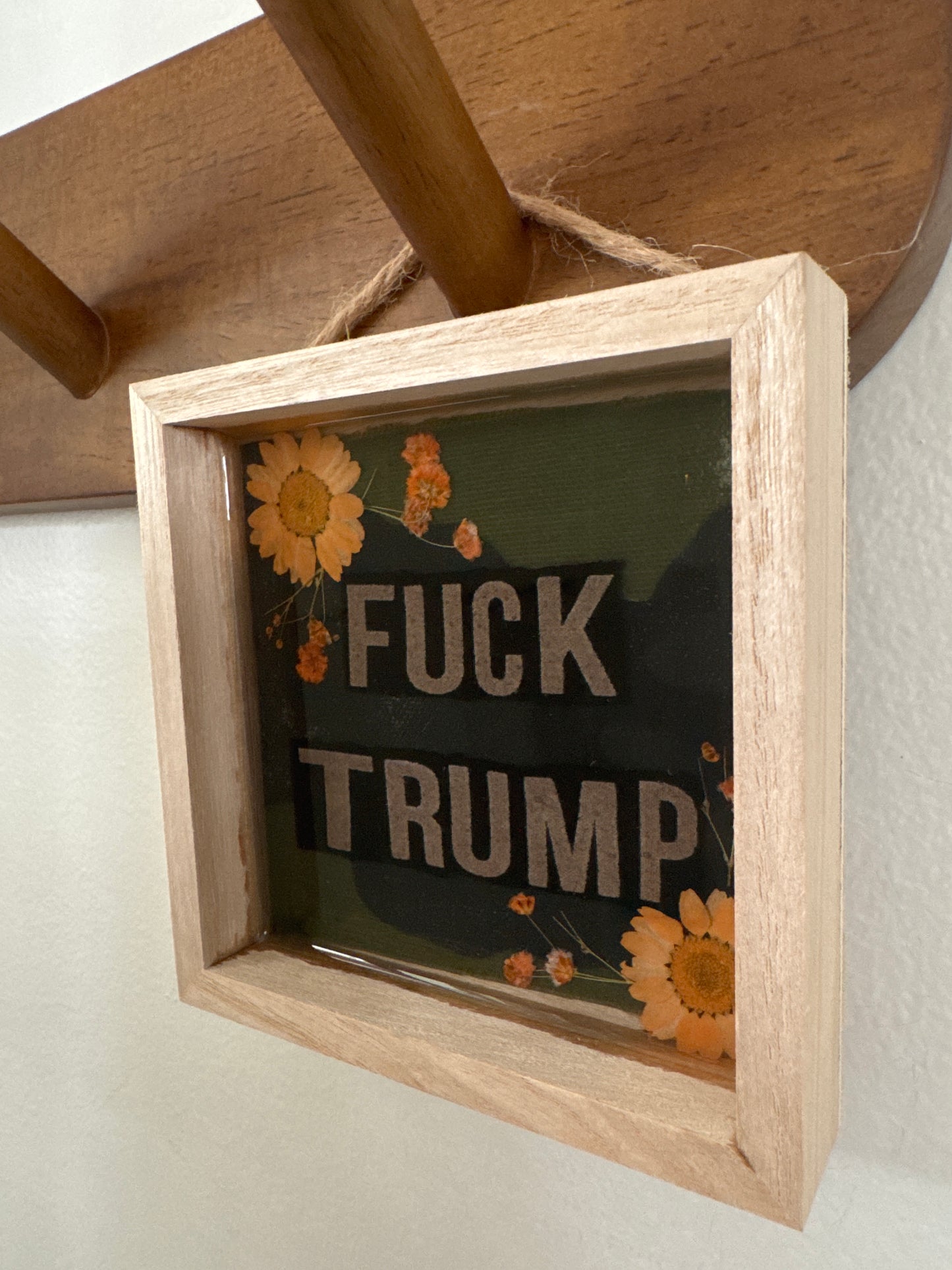 “Fuck Trump” Wood Frame