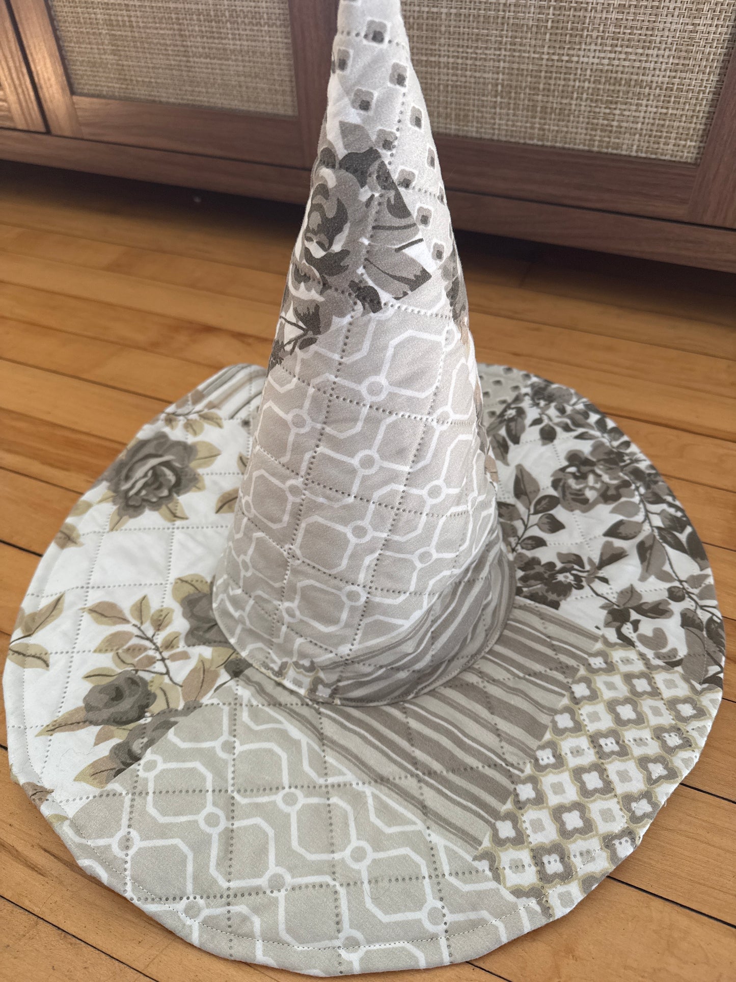 Earth Tones Quilted Witch Hat 22-23”